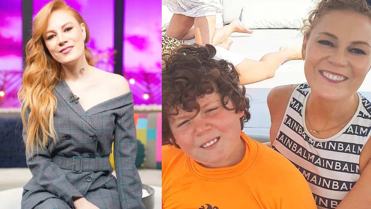 Daniela Magun demostró sus habilidades de maquillaje, convierte a su hijo en un viejito