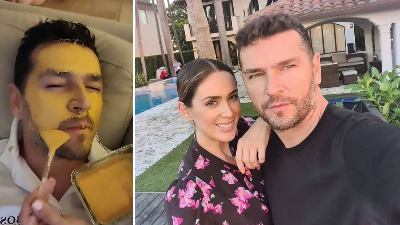 Jacky Bracamontes utiliza a su esposo como ‘conejillo de indias’ para probar una de sus mascarillas