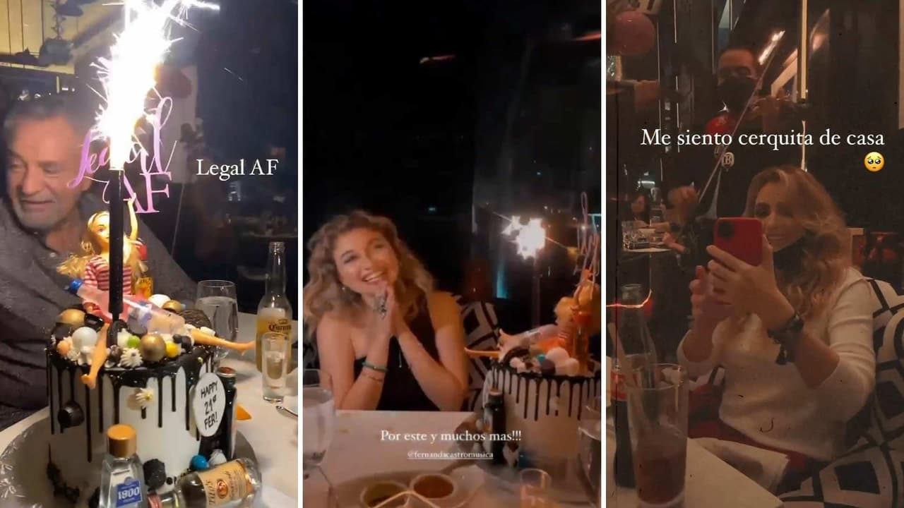 Fernanda Castro presume su cena de cumpleaños junto a sus papás, Angélica Rivera y El Güero Castro