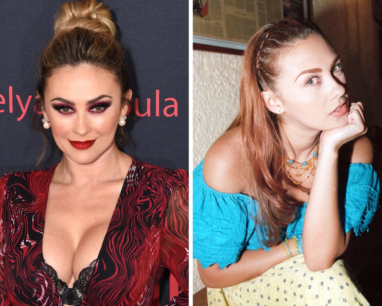 Aracely Arámbula es también otra actriz más que usó durante mucho tiempo los tonos rojizos, logrando engañar a más de uno, pues pereciera que fuese su color real. A principios de su carrera, La Chule lucía una melena roja en telenovelas como "Soñadoras" y "Abrázame muy fuerte".