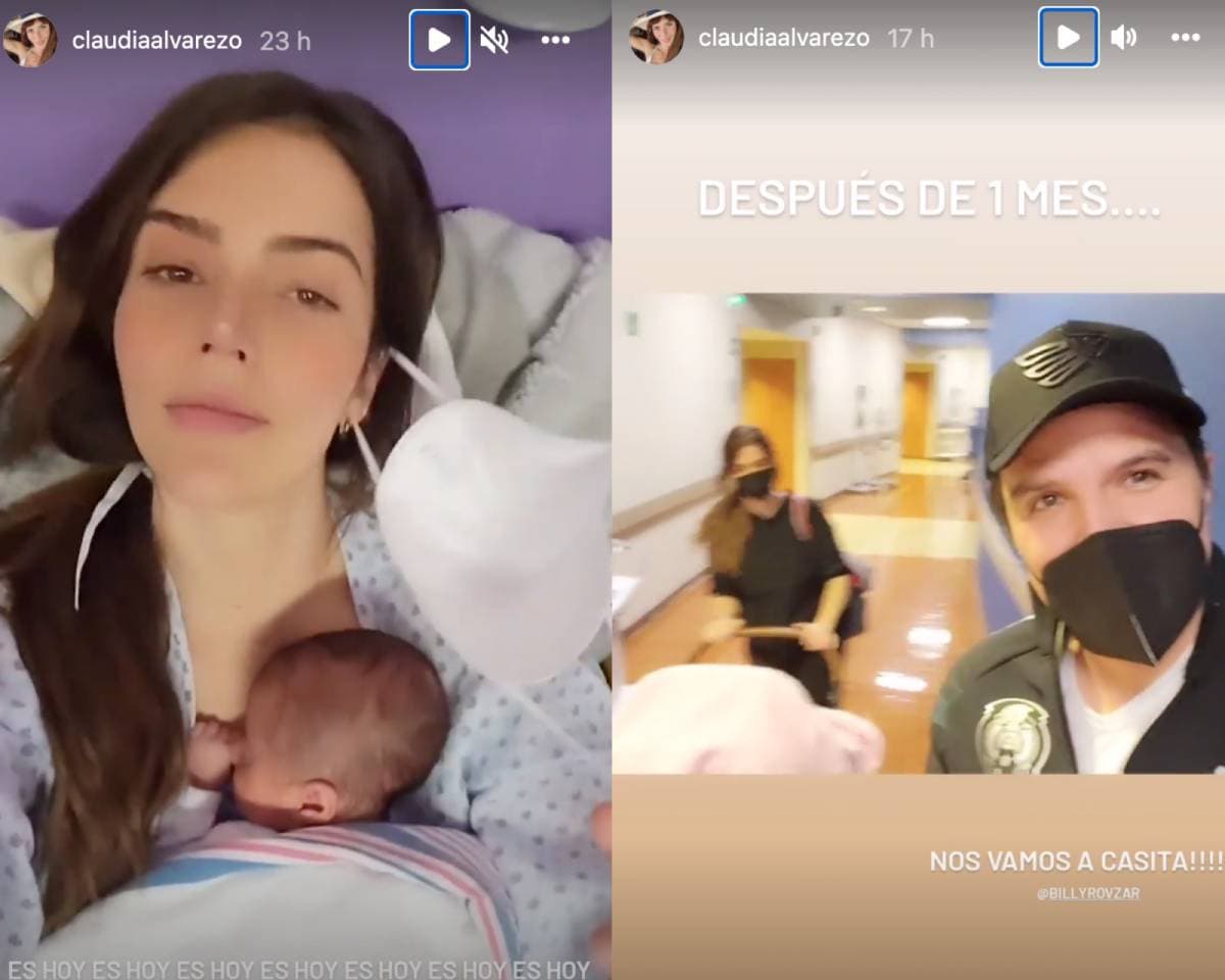 Claudia Álvarez comparte que sus mellizos ya están en casa