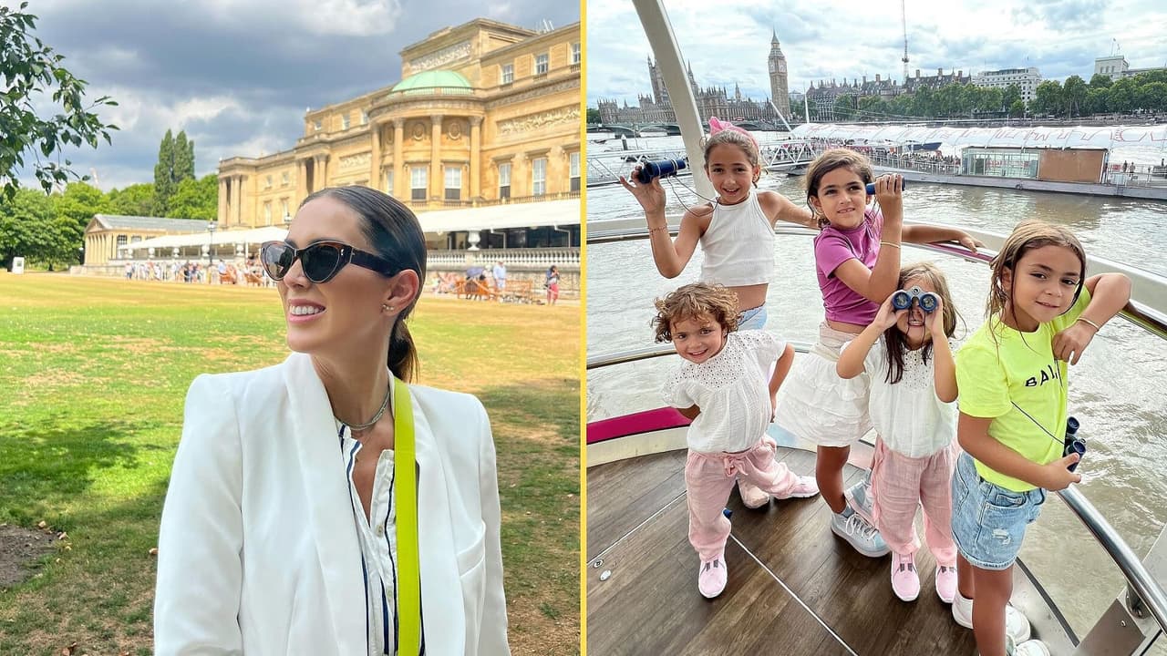 Jacky Bracamontes y sus hijas intentan salir de una juguetería sin gastar