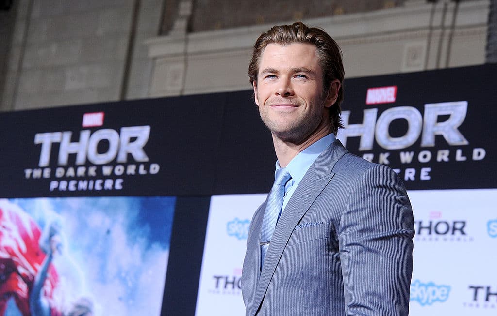 HOLLYWOOD, CA - NOVEMBER 04: Actor Chris Hemsworth arrives at the premiere of Marvel's "Thor: The Dark World" at the El Capitan Theatre on November 4, 2013 in Hollywood, California. (Photo by Kevin Winter/Getty Images)