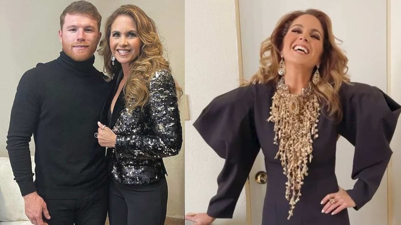 El Canelo Álvarez sorprende a Lucero al llevarle una flor al escenario