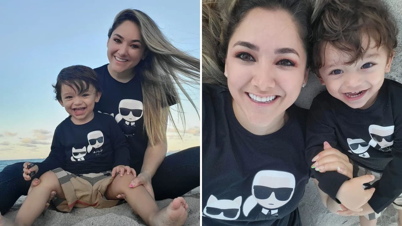 Sherlyn compartió tierno momento con su hijo André