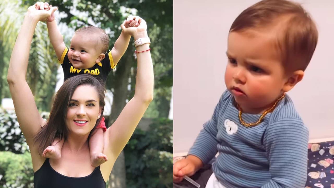 Zoraida Gómez vacuna a su bebé y su carita del final enternece