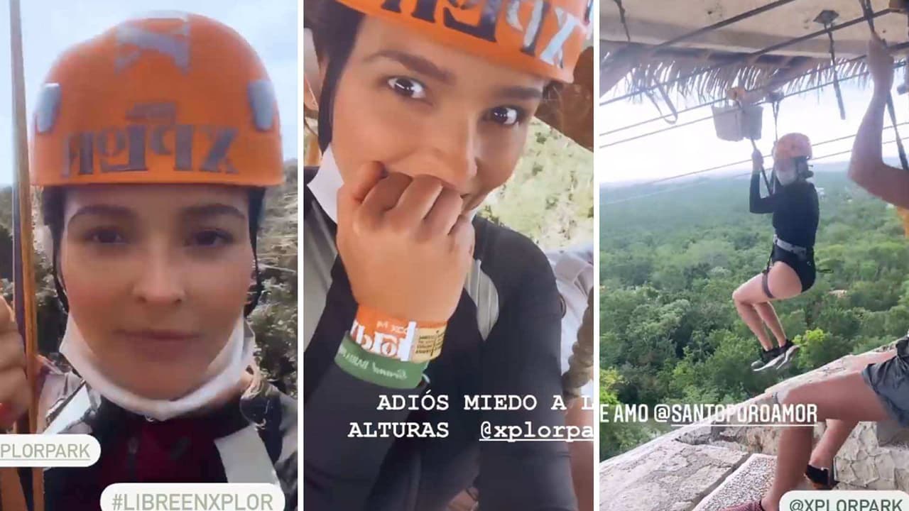 Grettell Valdez supera uno de sus más grandes miedos y se lanza desde una tirolesa