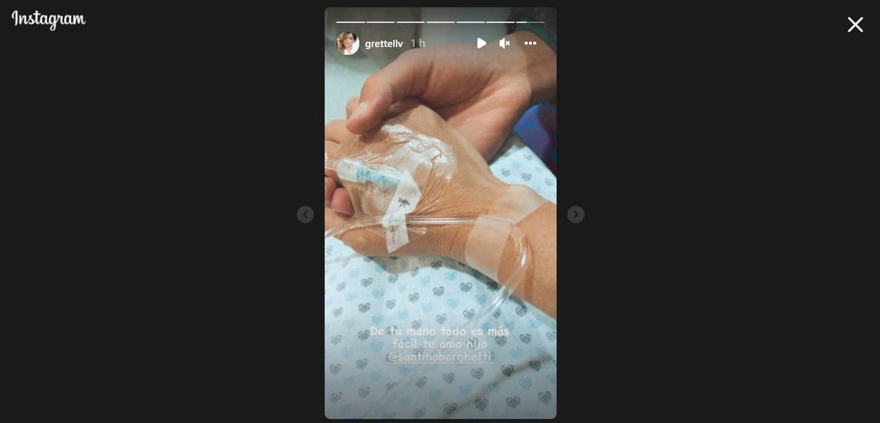 La actriz conmovio con las palabras para su hijo Santino.