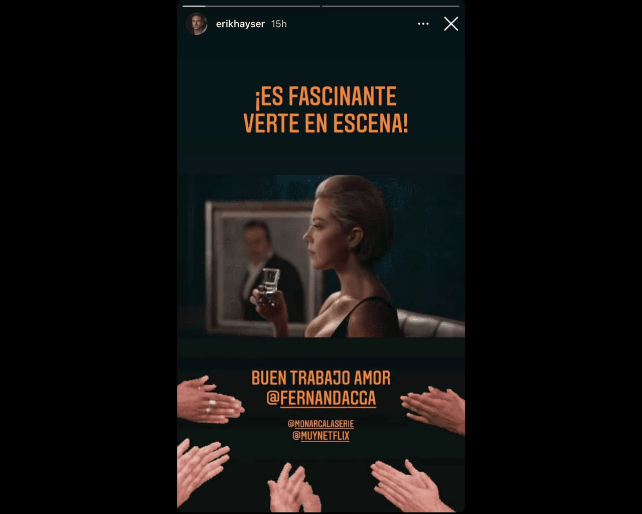 Erik Hayser aplaude el talento de Fernanda Castillo