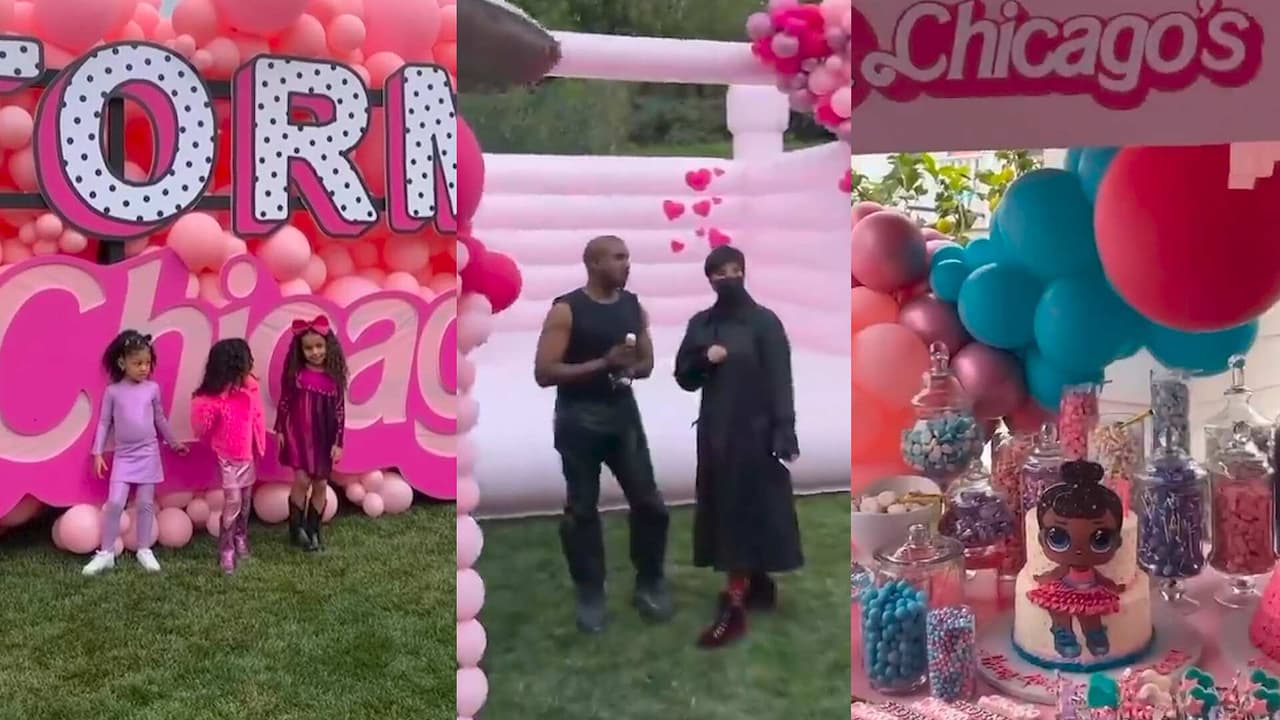 Kim Kardashian y Kylie Jenner hicieron fiesta doble para sus hijas