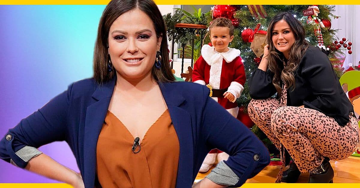 Hijo de Mariana Echeverría enternece al aparecer vestido de Santa Claus en festival