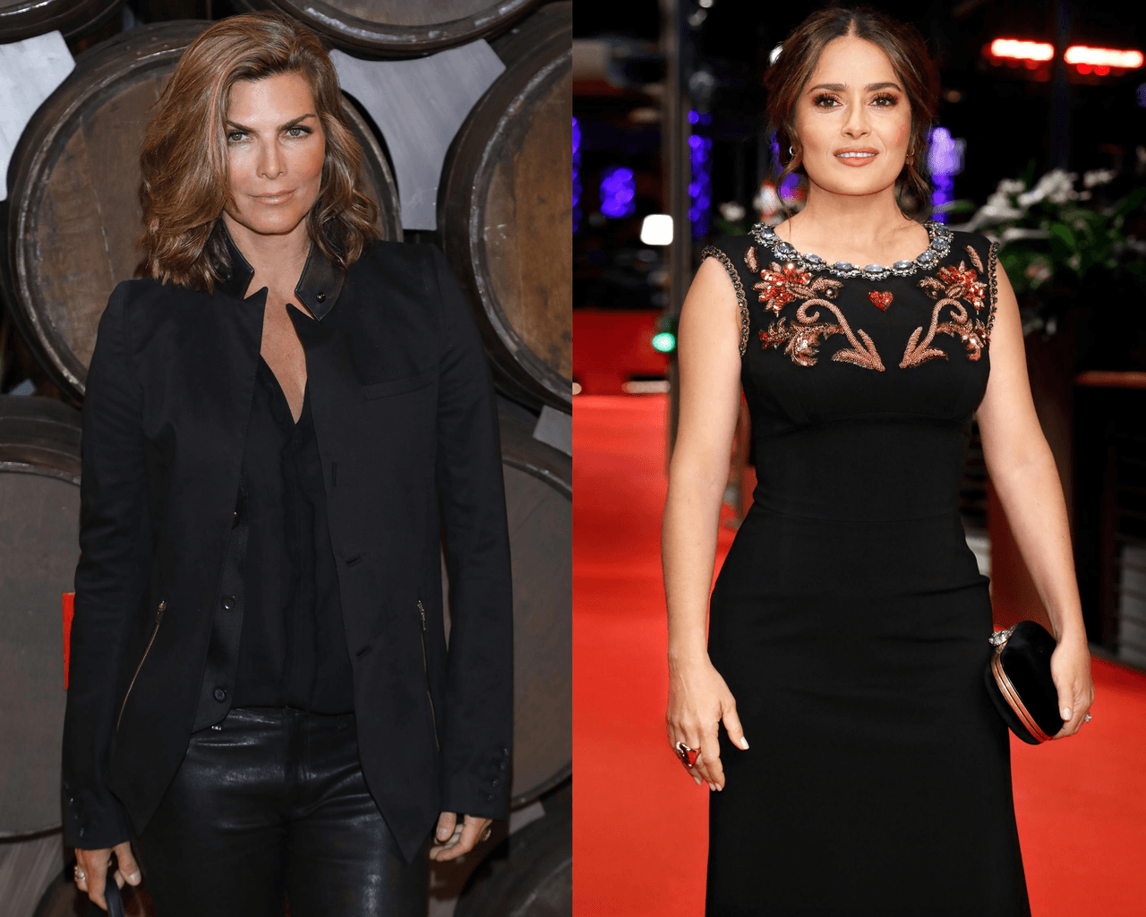 <b>Montserrat Oliver y Salma Hayek</b>
<br>Montserrat llegó a los 54 años en abril, mientras que Salma está próxima a cumplirlos en septiembre. Las dos han demostrado lo talentosas que son en diferentes rubros.
