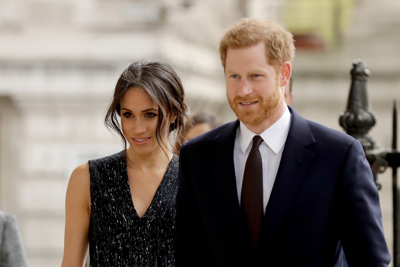 Britain's Prince Harry and his fiancee Meghan Markle arrive to attend a Memorial Service to commemorate the 25th anniversary of the murder of black teenager Stephen Lawrence at St Martin-in-the-Fields church in London, Monday, April 23, 2018. (AP Photo/Matt Dunham)