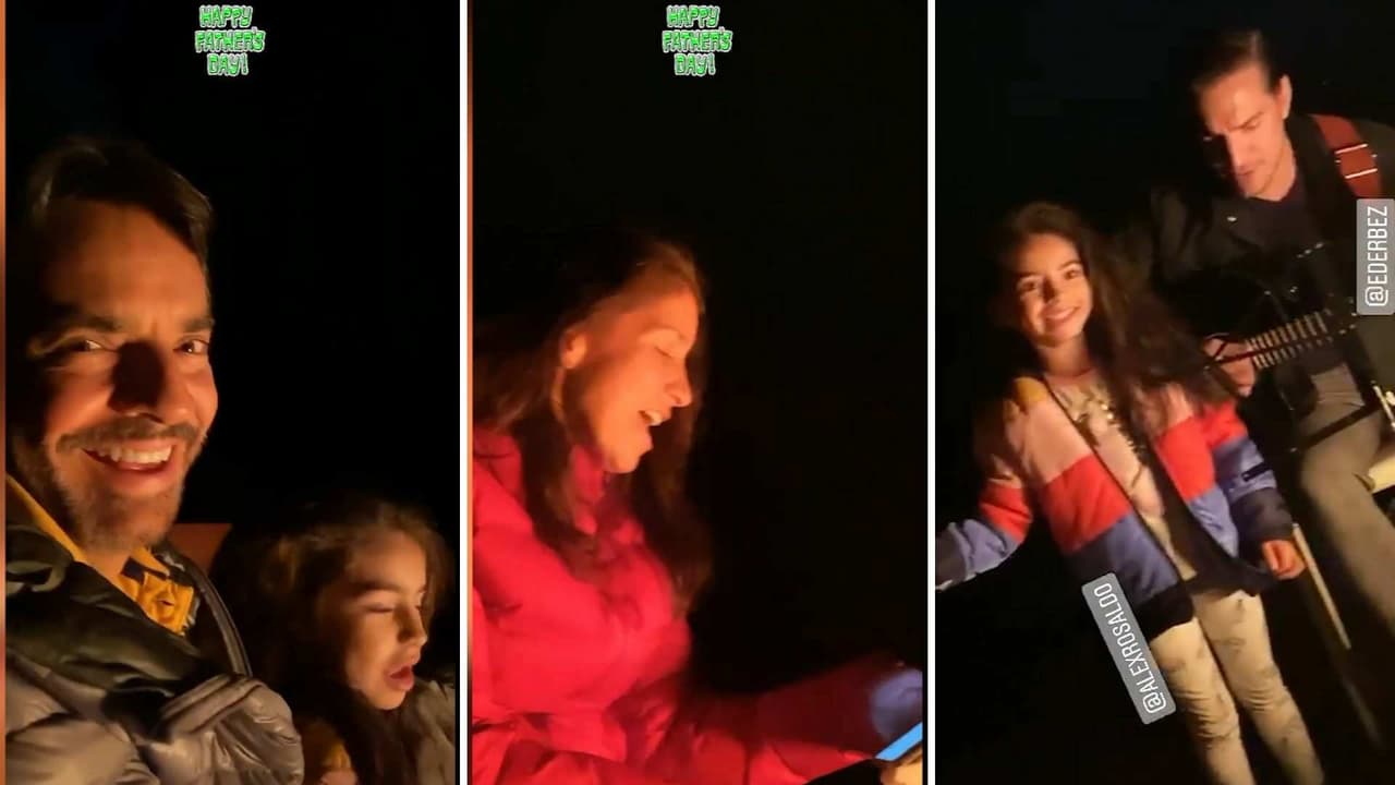 La emotiva serenata que Aitana, Vadhir y Aislinn le dieron a su papá, Eugenio Derbez, por el día del padre