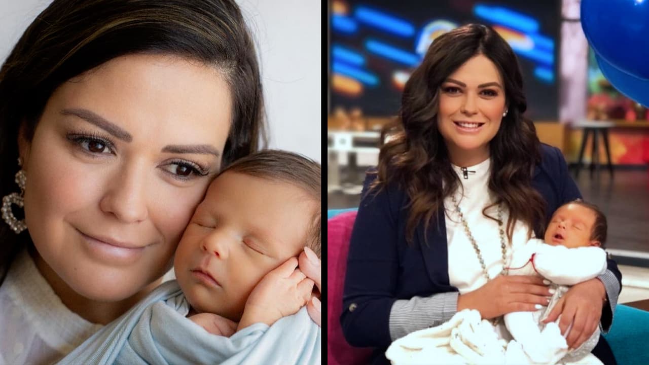 Mariana Echeverría: así fue el tierno debut de su hijo Lucca en televisión