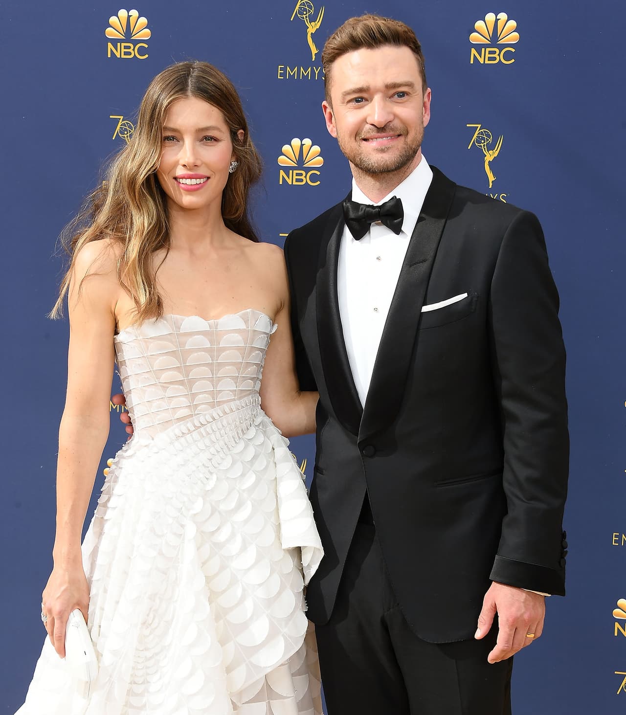 LOS ANGELES, CA - SEPTEMBER 17: Jessica Biel, Justin Timberlake arrives at the 70th Emmy Awards on September 17, 2018 in Los Angeles, California. (Photo by Steve Granitz/WireImage,)