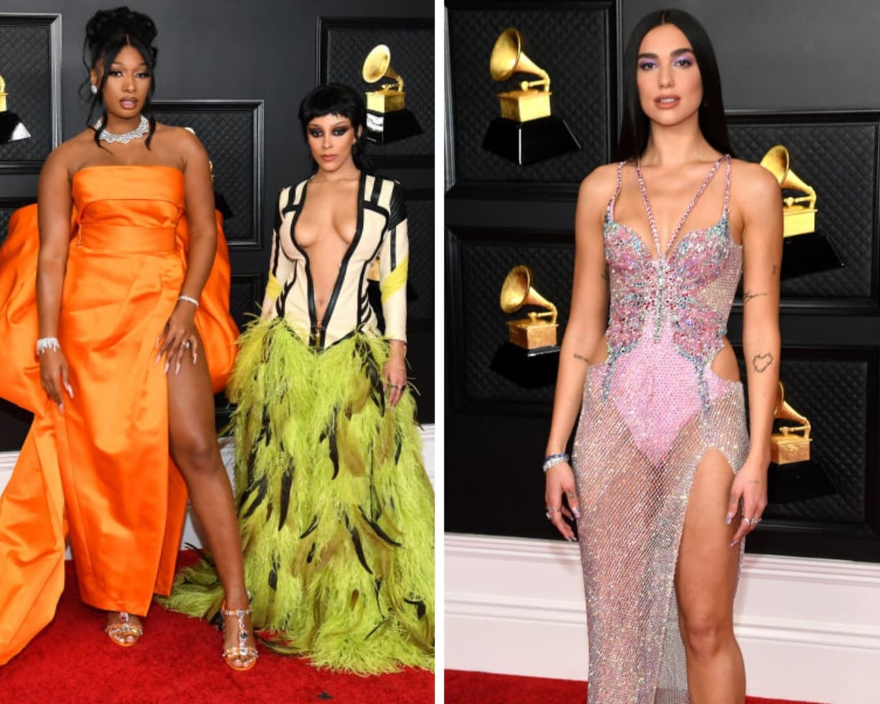 Pese a que la contingencia por coronavirus todavía no le regresa al mundo del entretenimiento su versión más completa de las pasarelas en la alfombra roja, eventos como la reciente gala de los 
<b>Grammy 2021</b> no se han quedado atrás y algunas de las estrellas más nominadas sirvieron increíbles looks llenos de moda; aquí algunos de los mejores atuendos.