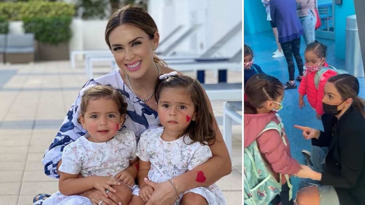 Las mellizas de Jacky Bracamontes ya crecieron y asisten a su primer día de clases