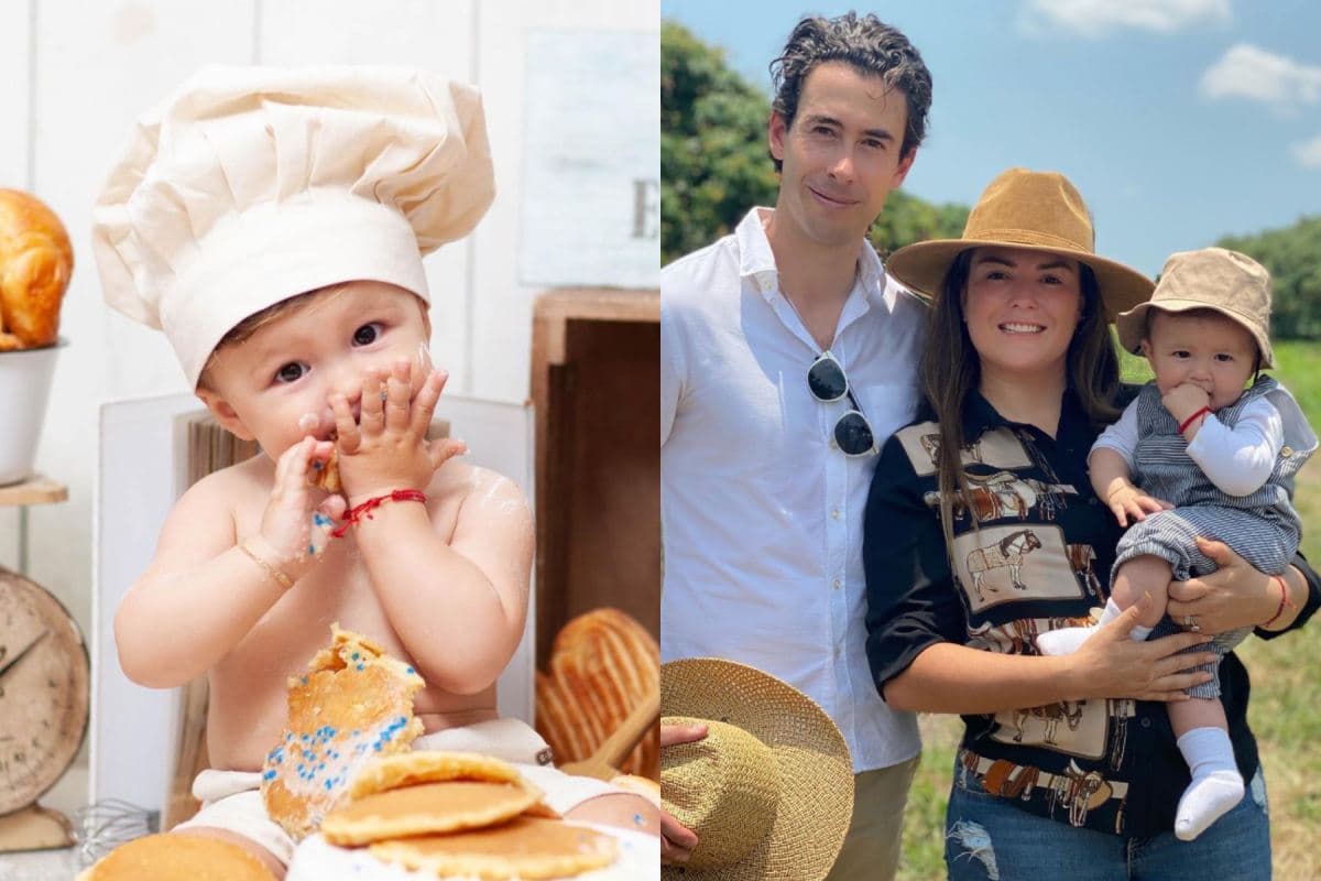 El hijo de Mariana Echeverría se convierte en un tierno repostero en su primer cumpleaños