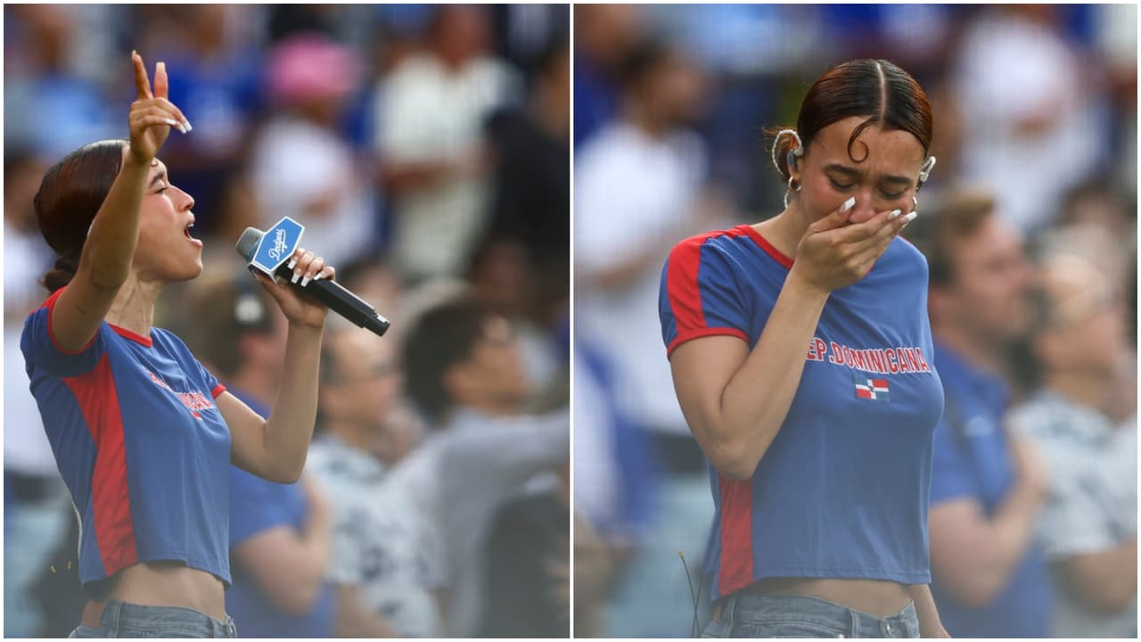 “Para mi gente”: Nezza canta el himno de EEUU en español aunque los Dodgers le habían dicho que no