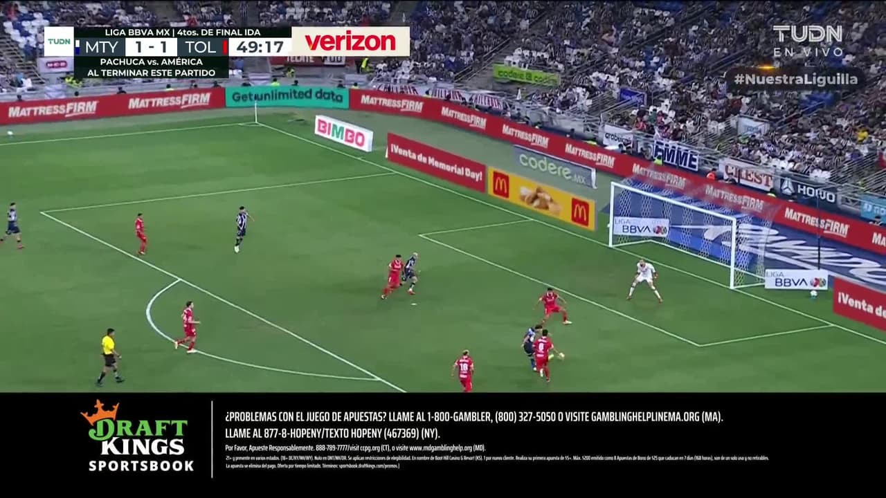 ¡GOOOL! Sergio Canales anota para Monterrey.
