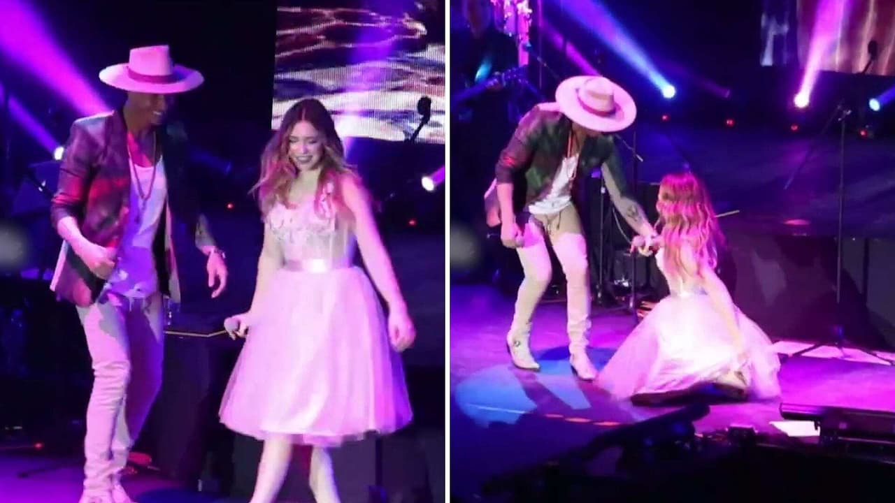 Mía Rubín: Así fue la caída que sufrió mientras cantaba ‘Si No Es Ahora’ junto a su padre