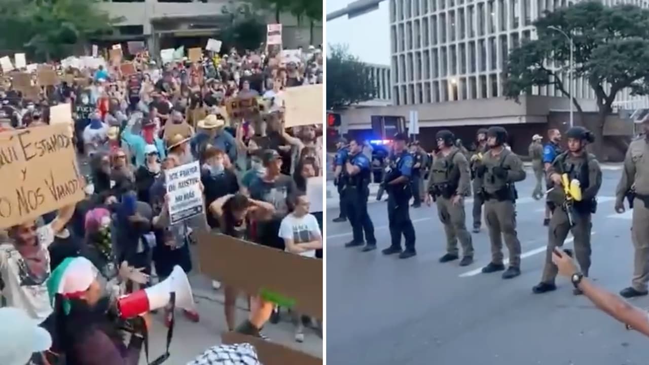 "No es humano lo que están haciendo”: Manifestantes en protestas contra ICE