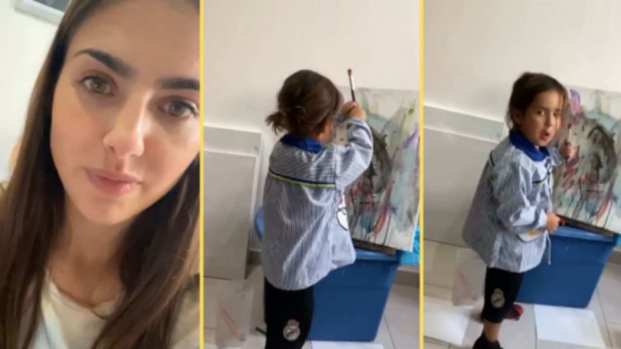 Video- Michelle Renaud presume el talento de su hijo al pintar