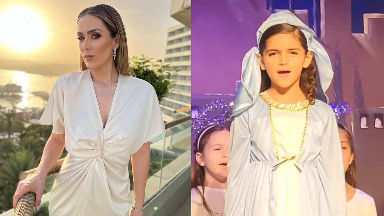 Jacky Bracamontes: Sus hijas enternecen con sus personajes en la pastorela escolar