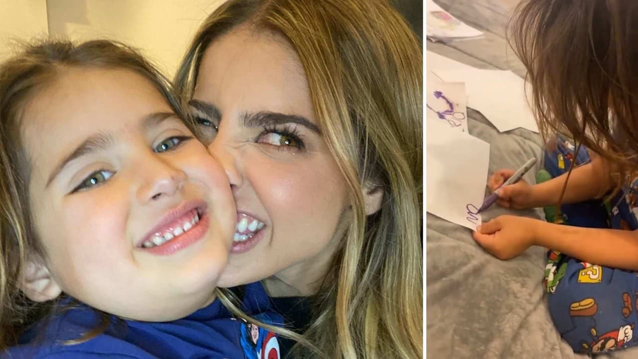 Michelle Renaud presume un logro más de su hijo; ¡ya sabe escribir su nombre!