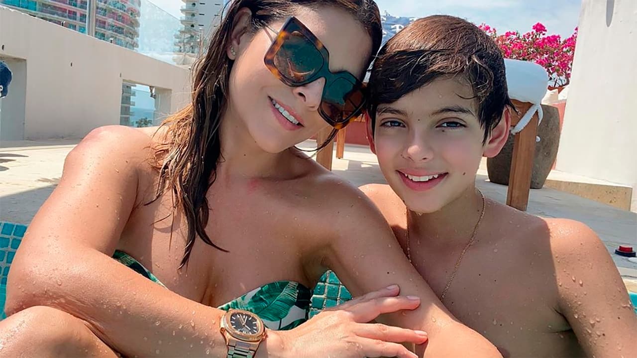 Grettel Valdez junto a su hijo Santino
