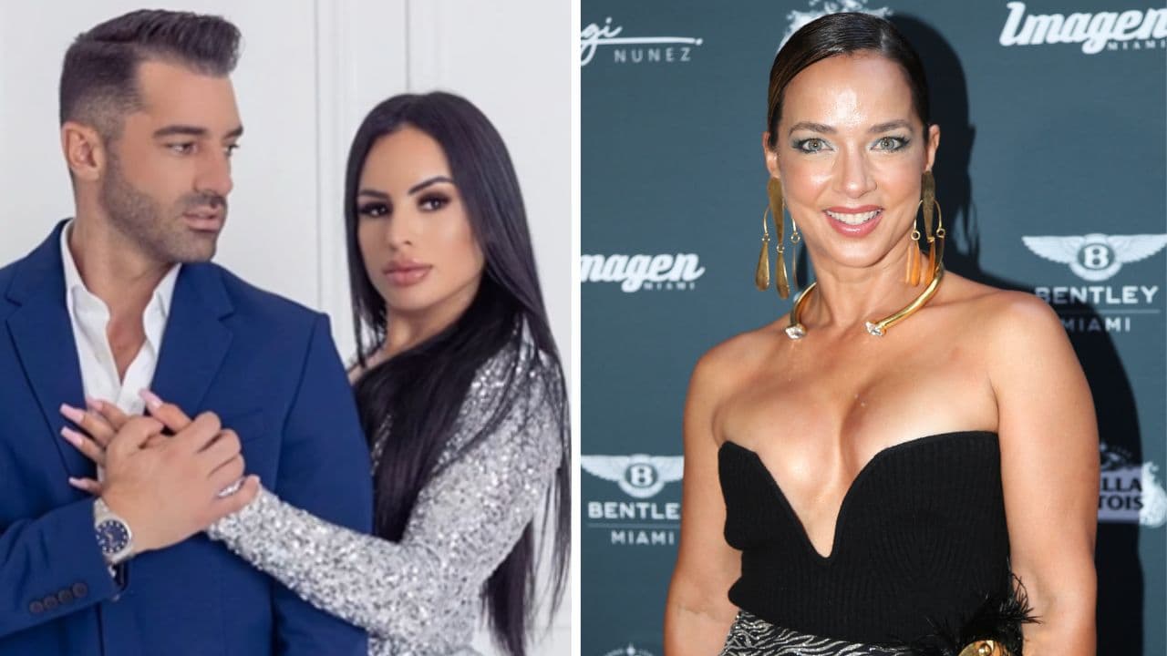 Toni Costa con su novia Evelyn Beltran y Adamari López