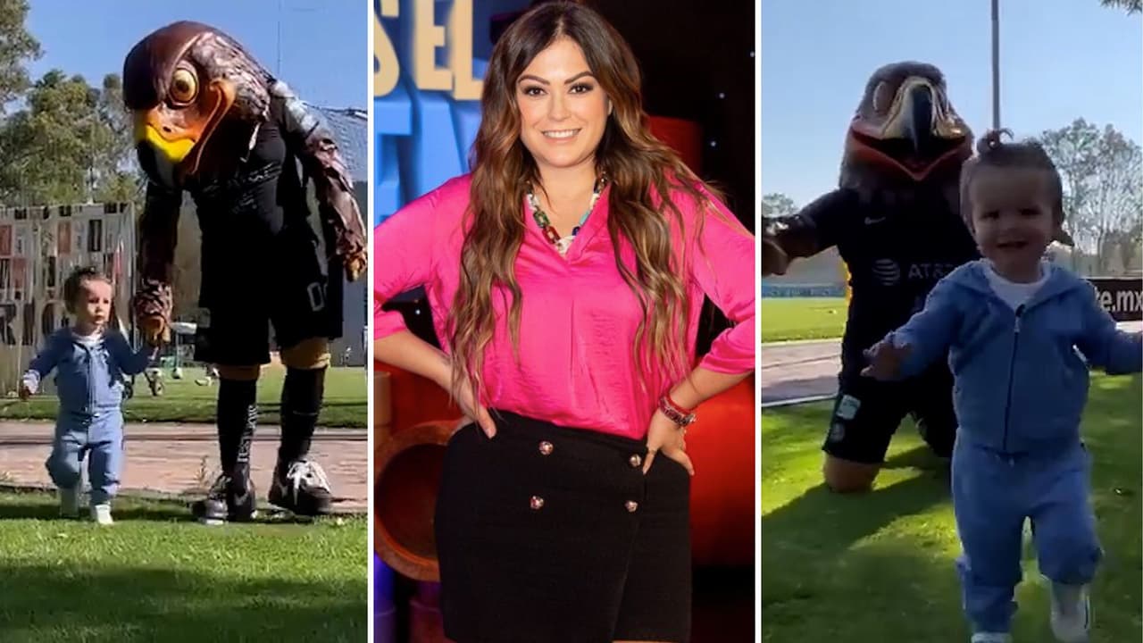 Hijo de Mariana Echeverría conoce el Club América y su reacción desata ternura