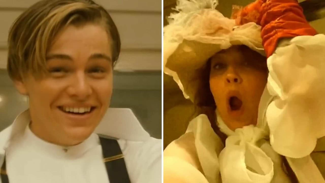 Thalía recrea divertida escena de baile entre 'Jack' y 'Rose' de Titanic