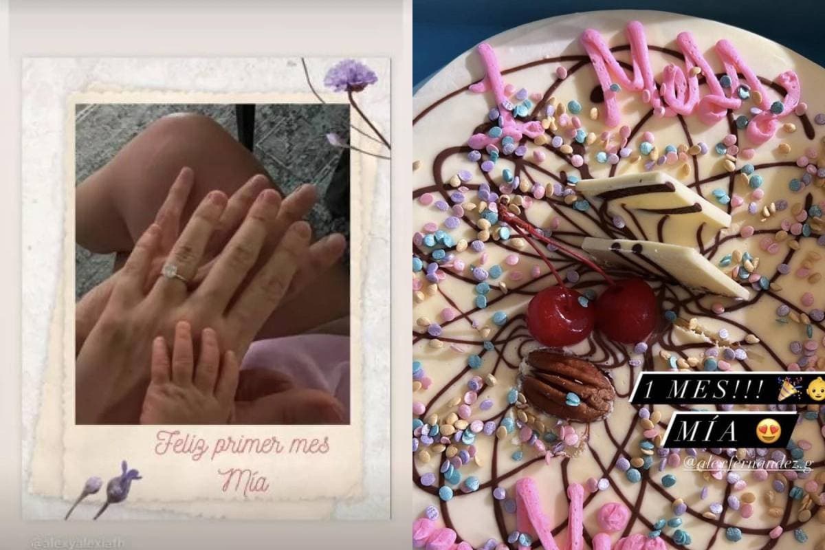 Alex Fernández celebra el primer mes de su bebé, Mía