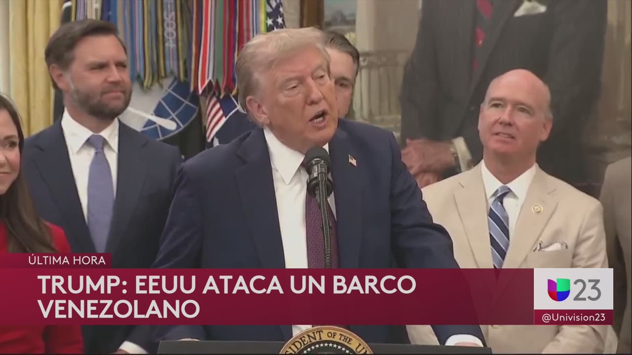 Trump afirma que EEUU realizó un ataque contra un barco con drogas que zarpó de Venezuela