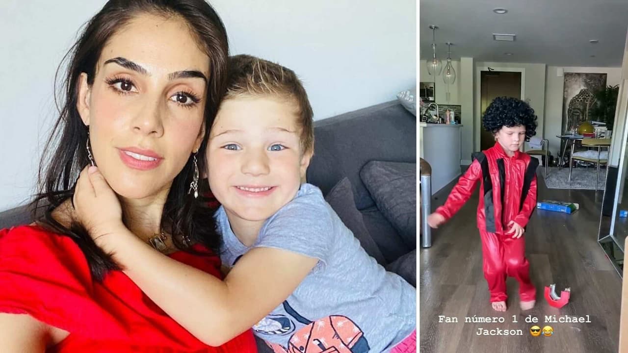 Andrés, hijo de Sandra Echeverría, enternece las redes al disfrazarse como Michael Jackson y bailar como todo un artista