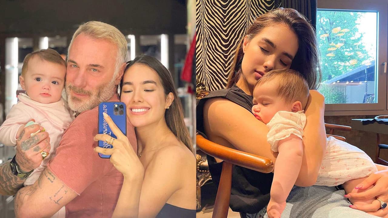 Gianluca Vacchi llena de piropos a Sharon Fonseca y a su hija Blu
