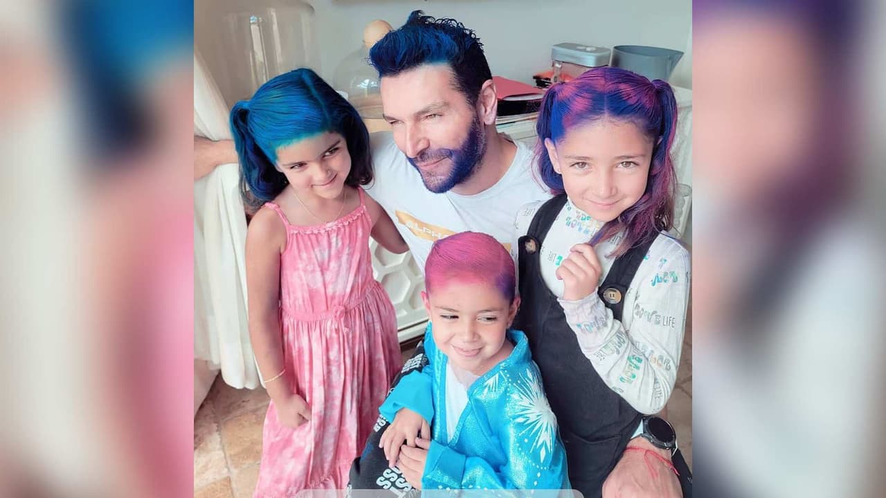 El esposo de Jacky Bracamontes y sus hijas se pintan el cabello ¡de colores!