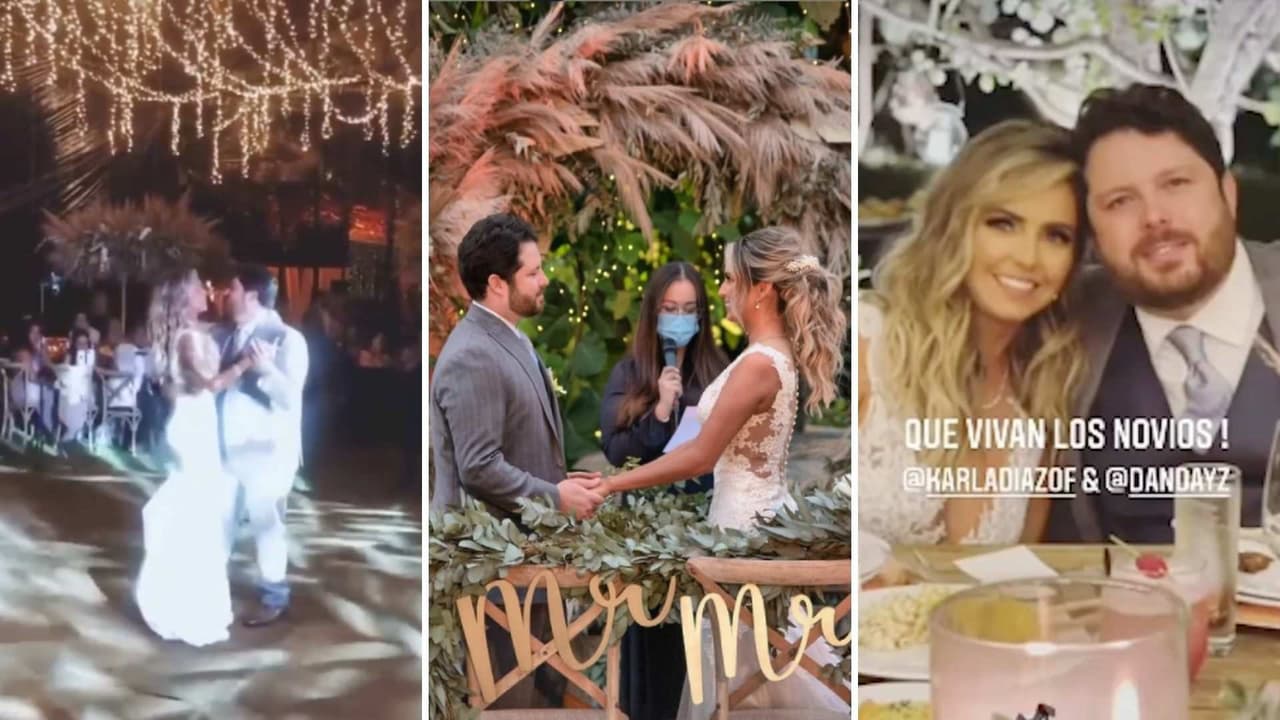 Entre luces y mucho amor, así se vivió la boda entre Karla Díaz y Daniel Dayz