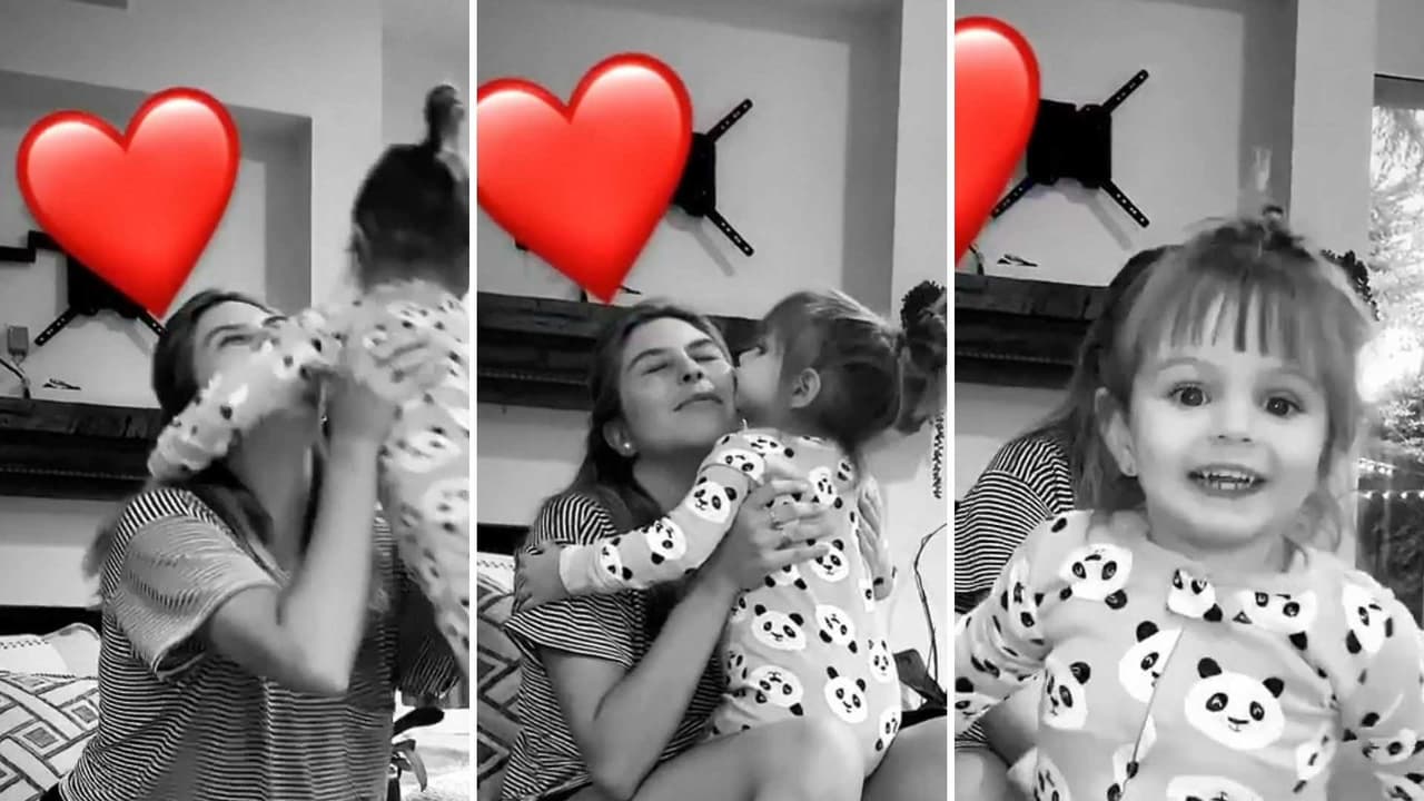 Kailani muestra su lado más tierno y llena de besos a una de sus tías