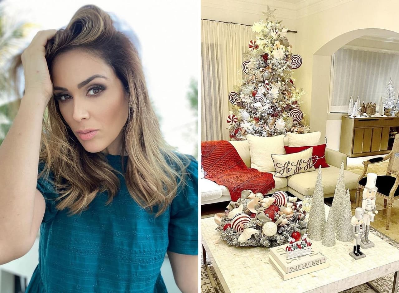 <b>Jacky Bracamontes</b> sí se tomó muy en serio lo de la ‘Blanca Navidad’, llenando su pino con grandes esferas y adornos con diseño de paletas de caramelo. 
<br>
<br>El rojo, blanco y plata fueron los colores que dominaron no solo en el árbol, sino también en el resto de la decoración de su casa, la cual simulaba un gran velo de nieve sobre cada uno de los adornos. 
<br>
<br>