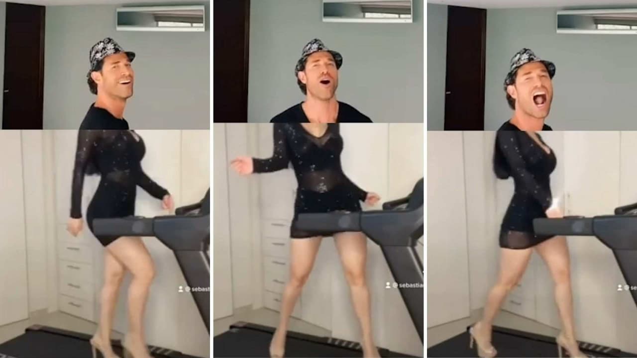 Sebastián Rulli enciende las redes al 'modelar' en tacones sobre una caminadora