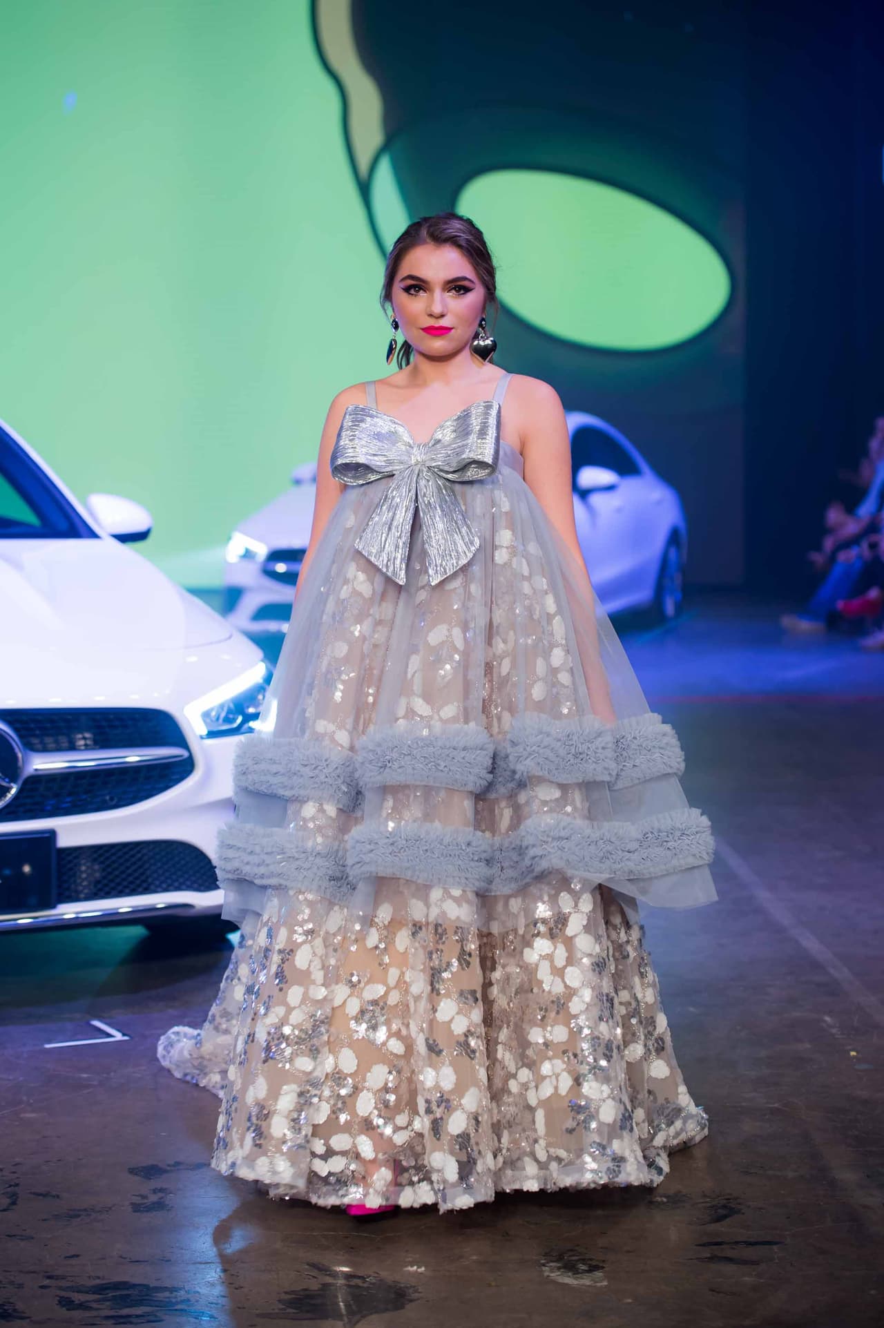 Sofía Castro fue la encargada de abrir el desfile del diseñador.