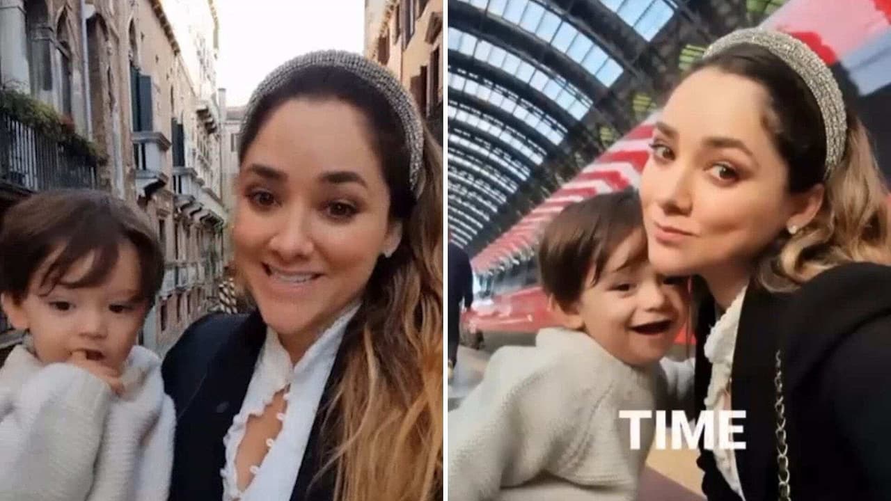 Sherlyn y André visitan Venecia y así disfrutan de su paseo en las góndolas