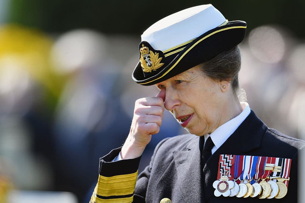 SOUTH QUEENSFERRY, SCOTLAND - MAY 28: Princess Anne, Princess Royal attends a service at a war graves cemetery to mark the Battle of Jutland on May 28, 2016 in South Queensferry,Scotland. The events begin a weekend of commemoration leading up to the anniversary on 31 May and 1 June to mark the centenary of the largest naval battle of World War One where more than 6,000 Britons and 2,500 Germans died in the Battle of Jutland. (Photo by Jeff J Mitchell/Getty Images)
