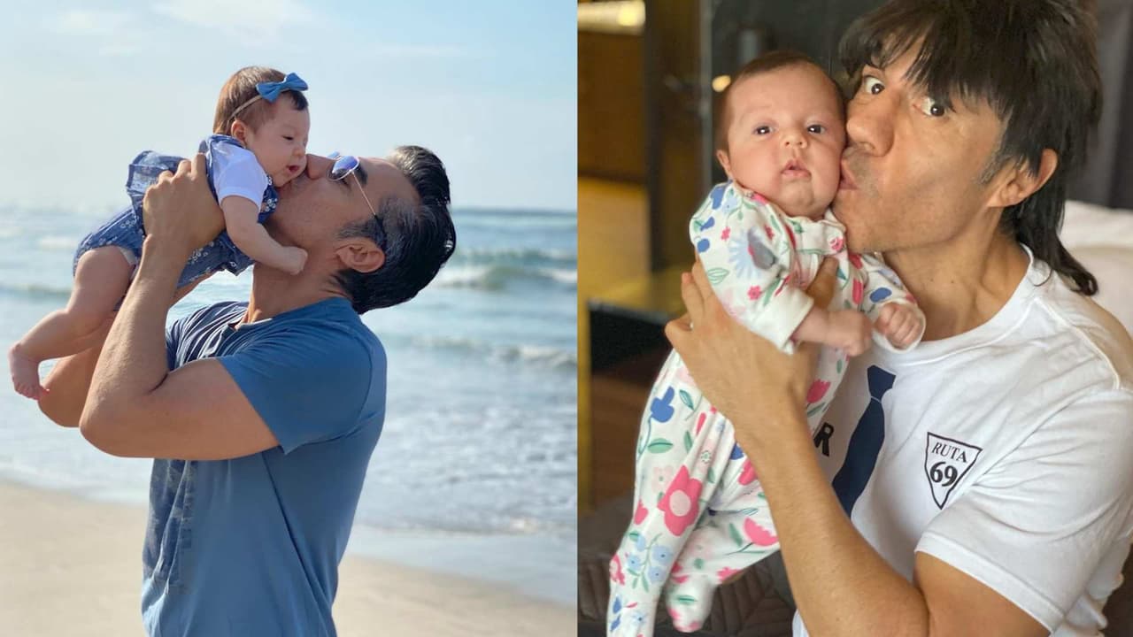 Adrián Uribe y sus momentos más tiernos al lado de su bebita, Emily