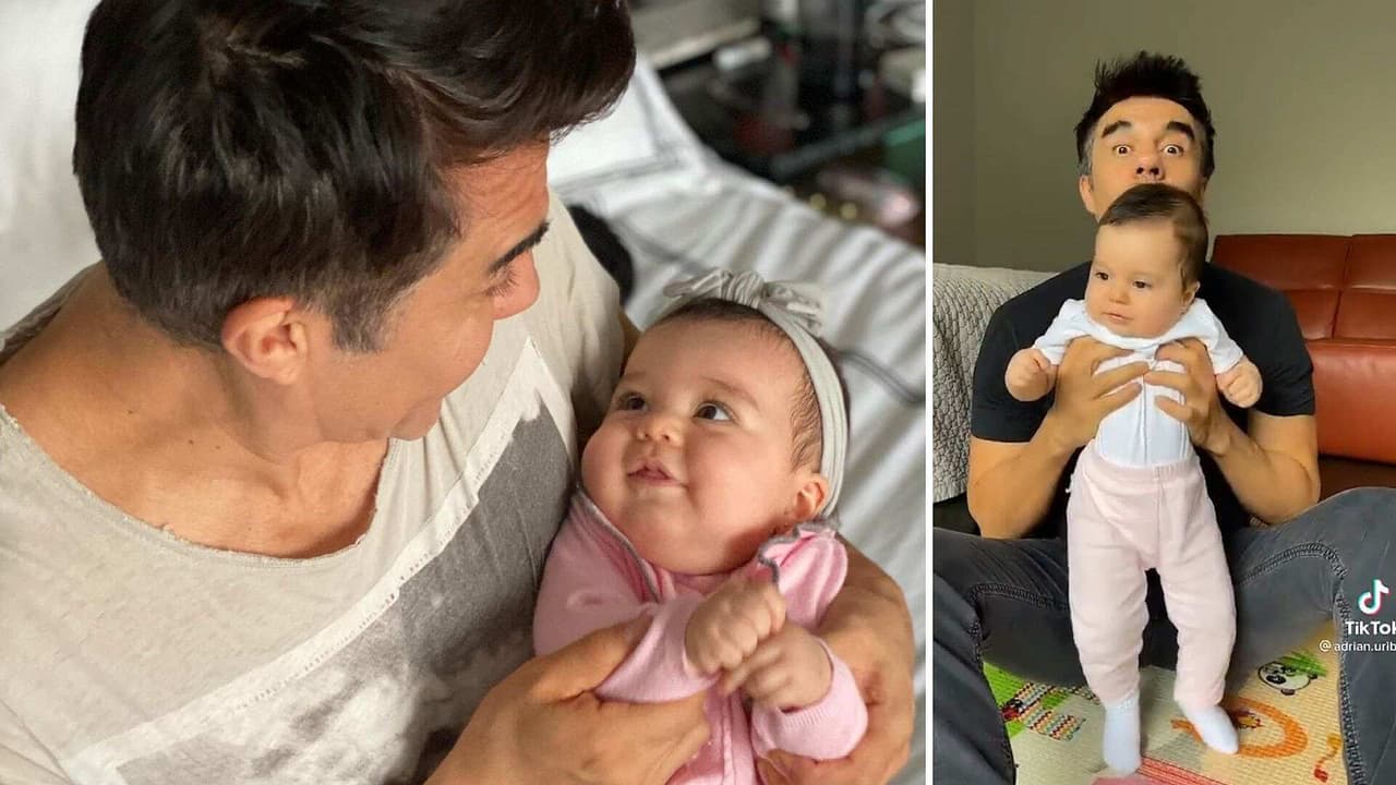 La bebé de Adrián Uribe debuta en TikTok y lo hace con tierno bailecito