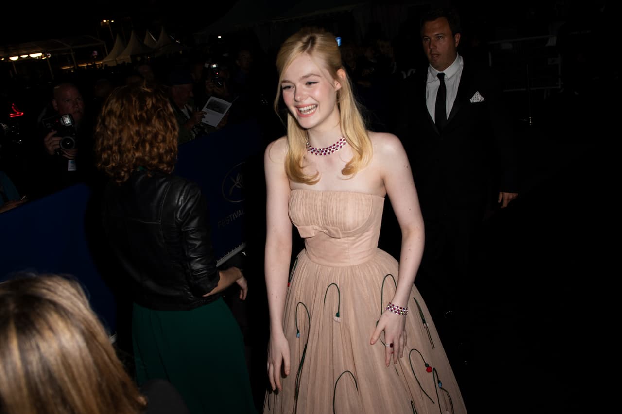 Elle Fanning poses for photographers upon arrival at the Chopard Trophee event at the 72nd international film festival, Cannes, southern France, Monday, May 20, 2019. (Photo by Vianney Le Caer/Invision/AP)