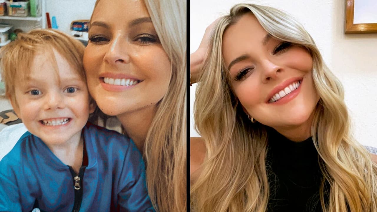 Marjorie de Sousa pasa una tarde muy divertida en casa con su hijo